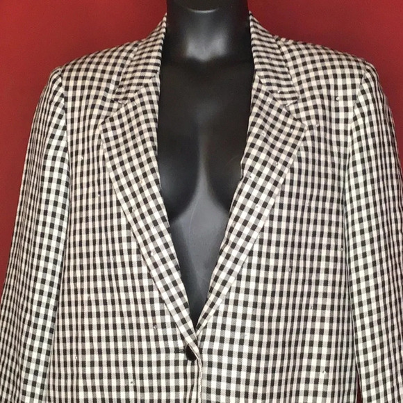 AZZURRI PLAID BLAZER SIZE 10 - Picture 3 of 6